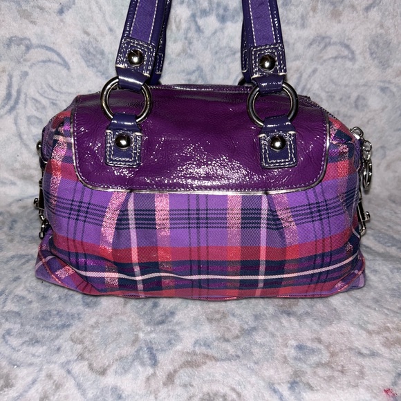 Coach Poppy Tarton 2-way Handbag - Picture 5 of 9
